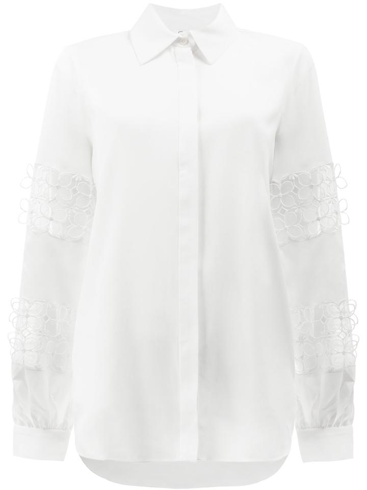 Oscar De La Renta Embroidered Details Shirt - White