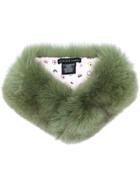 Charlotte Simone Princess Fox Collar - Green