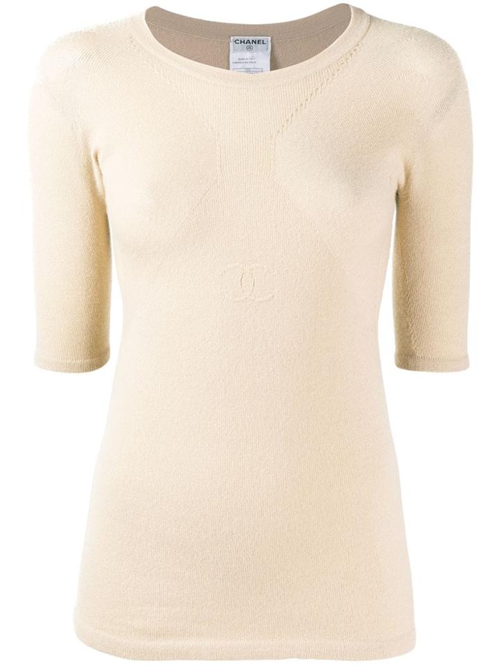 Chanel Vintage 2002's Interlocking Cc Knitted T-shirt - Brown