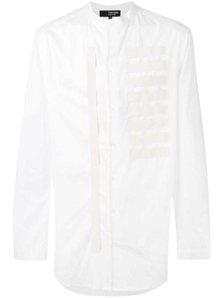 Tom Rebl - Embroidered Shirt - Men - Cotton/spandex/elastane - 54, White, Cotton/spandex/elastane