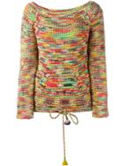 Chloé Space Dyed Knit Jumper, Women's, Size: Small, Orange, Cotton/polyamide