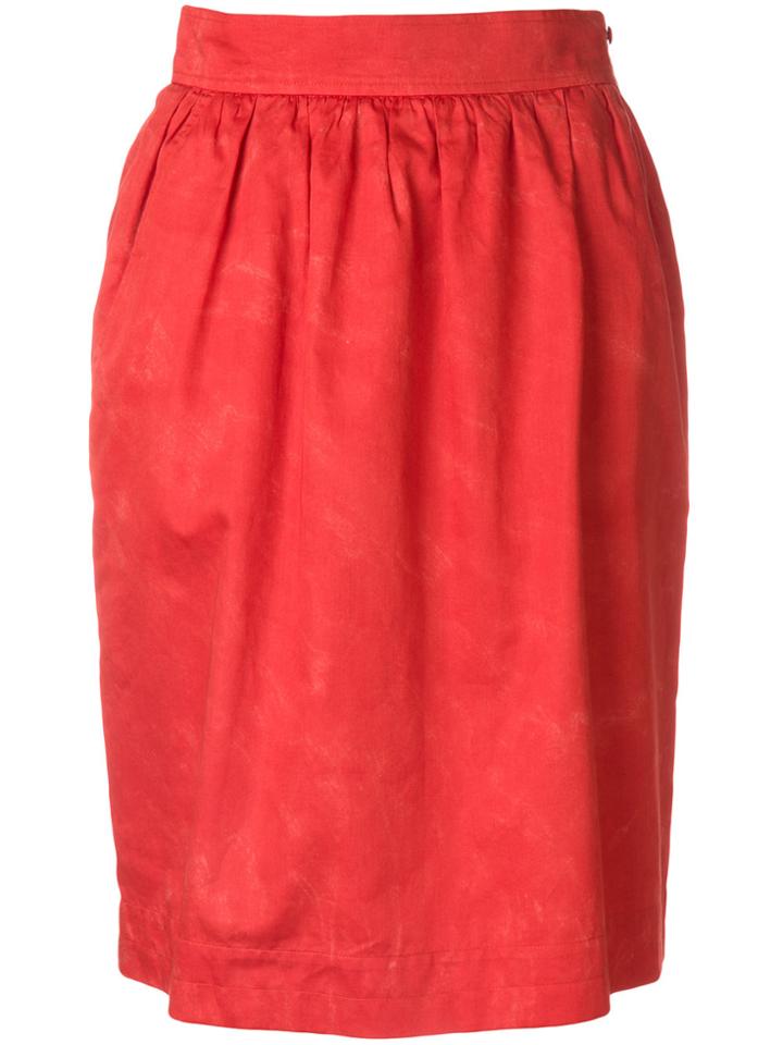 Yves Saint Laurent Vintage High-waisted Tulip Skirt - Red