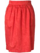 Yves Saint Laurent Vintage High-waisted Tulip Skirt - Red
