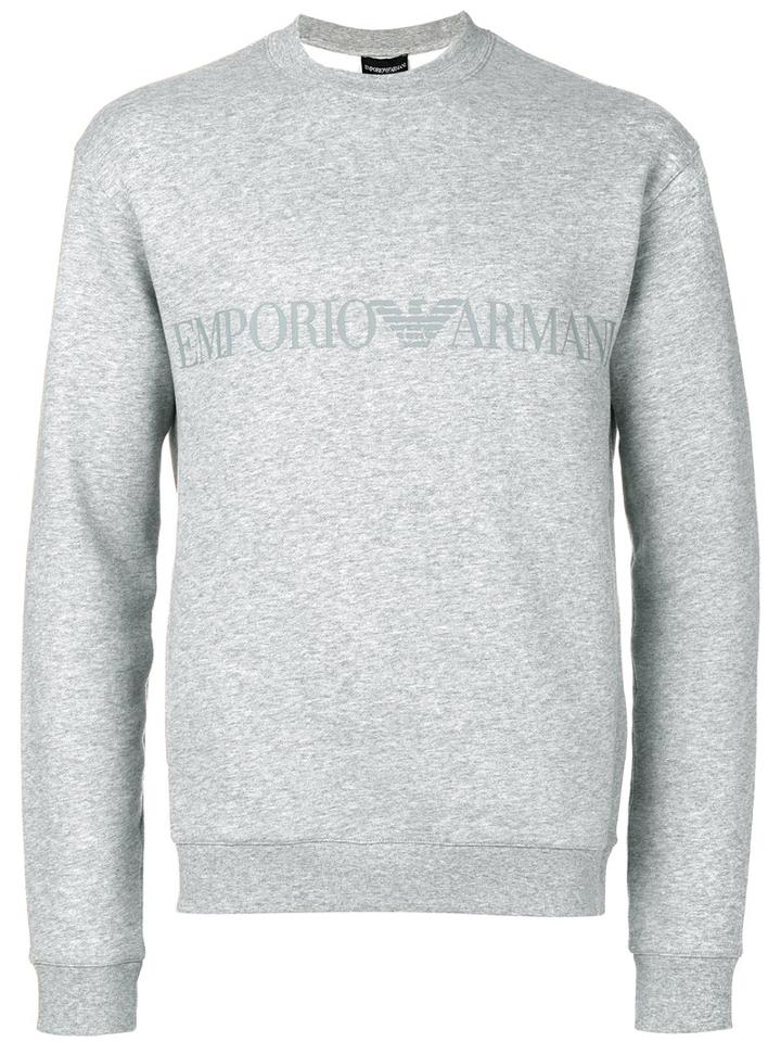 Emporio Armani - Logo Print Sweatshirt - Men - Cotton/polyester - S, Grey, Cotton/polyester
