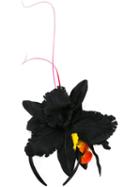 Piers Atkinson Flower Headband, Women's, Black, Glass/other Fibres/plastic/silk