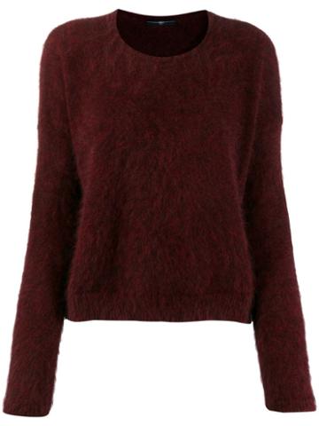 High By Claire Campbell Fuzzy Sweatshirt - Red