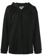 Mm6 Maison Margiela Ruched Hoodie - Black
