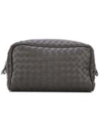 Bottega Veneta Interlaced Leather Washed Bag, Men's, Brown, Cotton/calf Leather