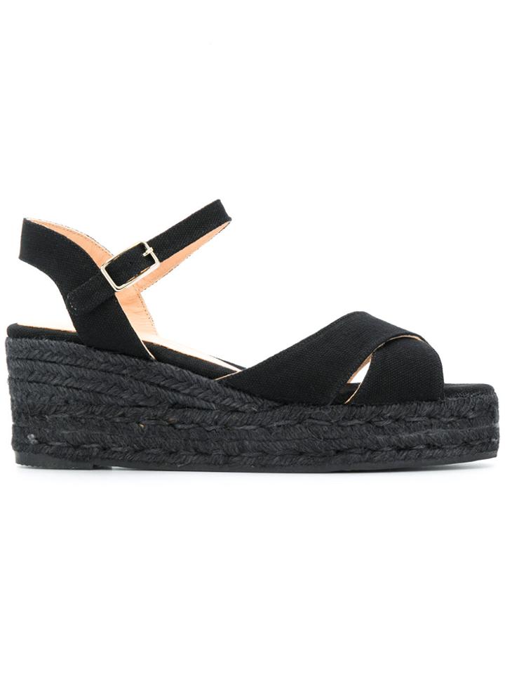 Castañer Blaudell Espadrille Wedge Sandals - Black