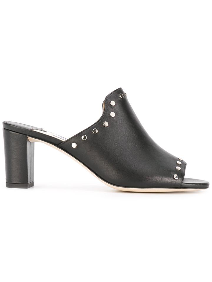 Jimmy Choo Slip On Block Heel Sandals - Black