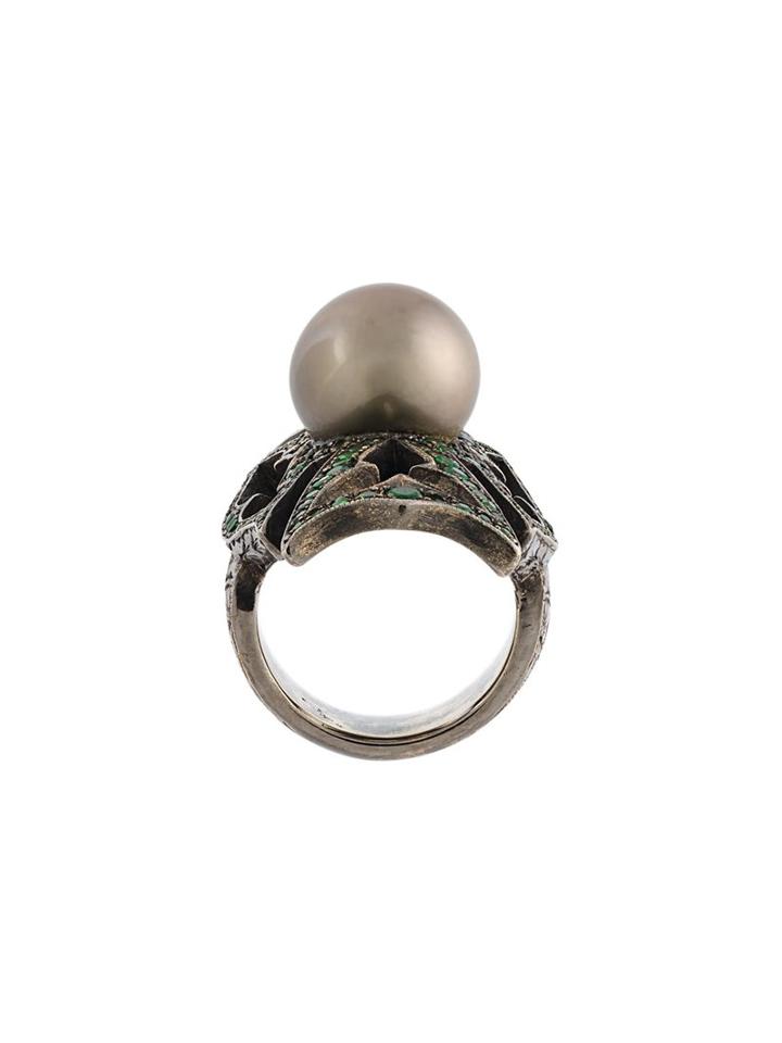 Loree Rodkin 18kt Black Gold Gothic Ring