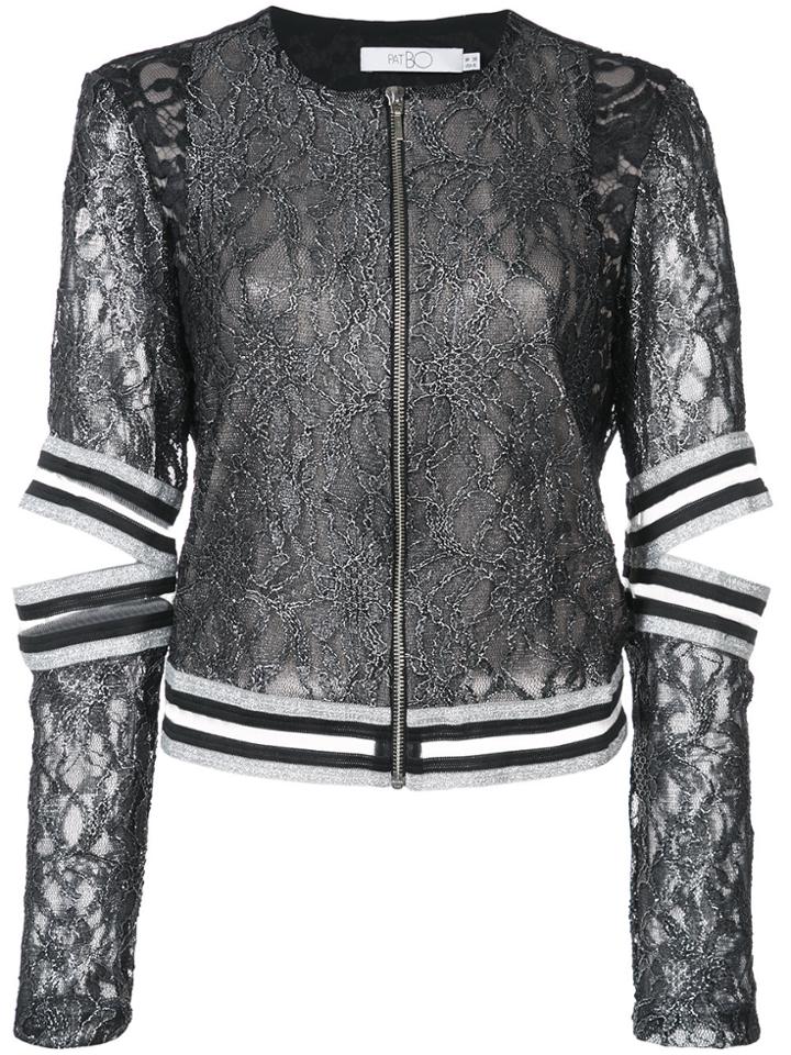 Patbo Cutout Lace Jacket - Black