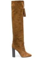 Saint Laurent Meurice Tasseled Boots - Brown