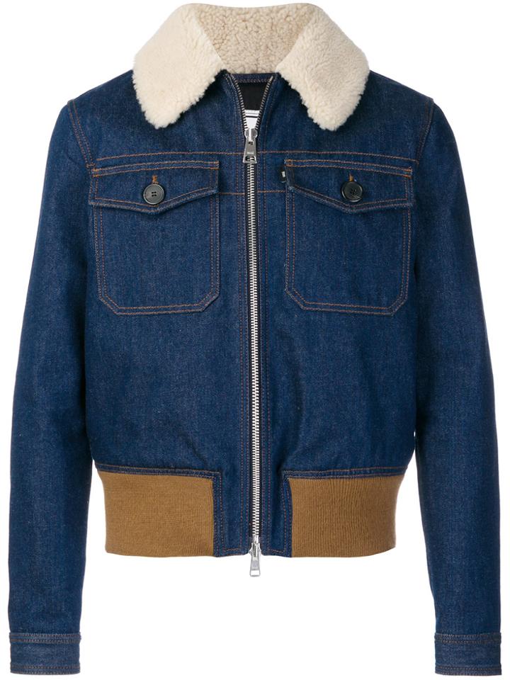 Ami Alexandre Mattiussi Denim Jacket With Ami Paris Patch - Blue