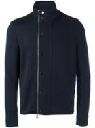 Emporio Armani Zipped Jacket, Men's, Size: Medium, Blue, Wool/polyamide/polyester/spandex/elastane