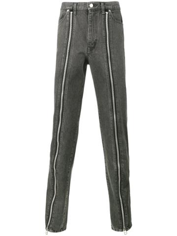 John Lawrence Sullivan Zip Front Jeans - Grey