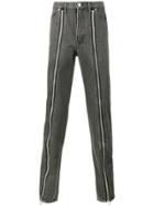John Lawrence Sullivan Zip Front Jeans - Grey