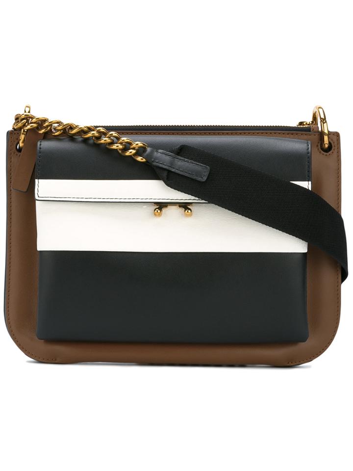Marni Pocket Bandoleer Shoulder Bag - Black