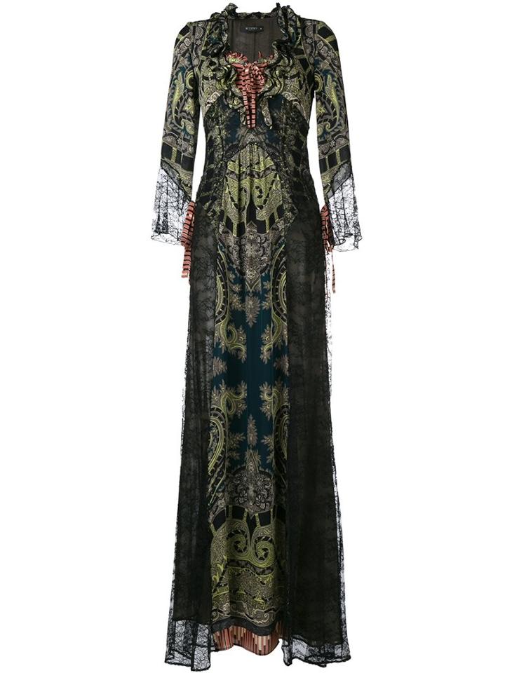 Etro Lace Panel Maxi Dress