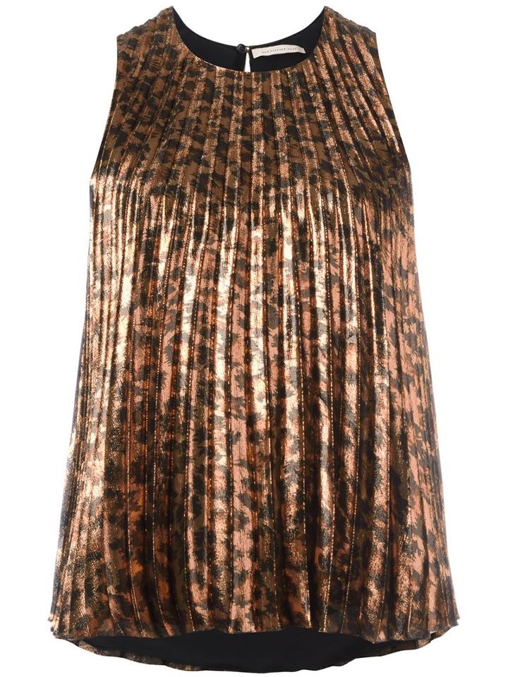 Christopher Kane - Pleated Sleeveless Top - Women - Silk/polyester - 44, Women's, Grey, Silk/polyester