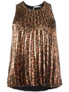 Christopher Kane - Pleated Sleeveless Top - Women - Silk/polyester - 44, Women's, Grey, Silk/polyester