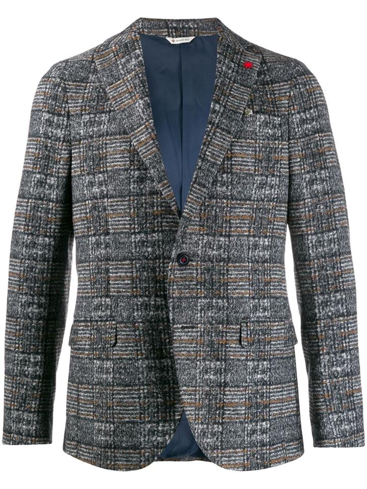 Manuel Ritz Checkered Jacket - Grey
