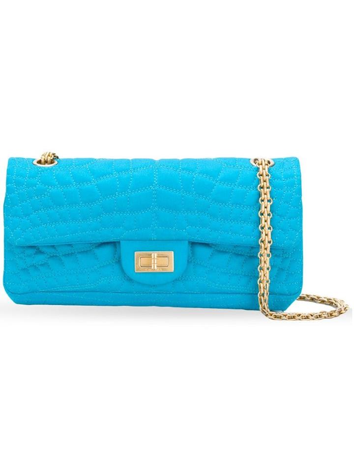 Chanel Pre-owned Quilted Flap Shoulder Bag - Blue