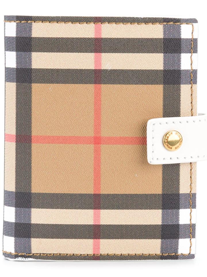 Burberry Vintage Check Folding Wallet - White