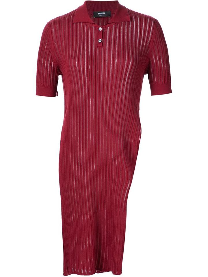 Yang Li Oversized Knit Polo Shirt