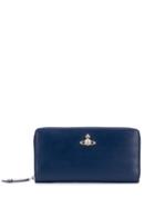Vivienne Westwood Logo Embellished Wallet - Blue