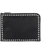 Valentino Rockstud Document Case Clutch - Black