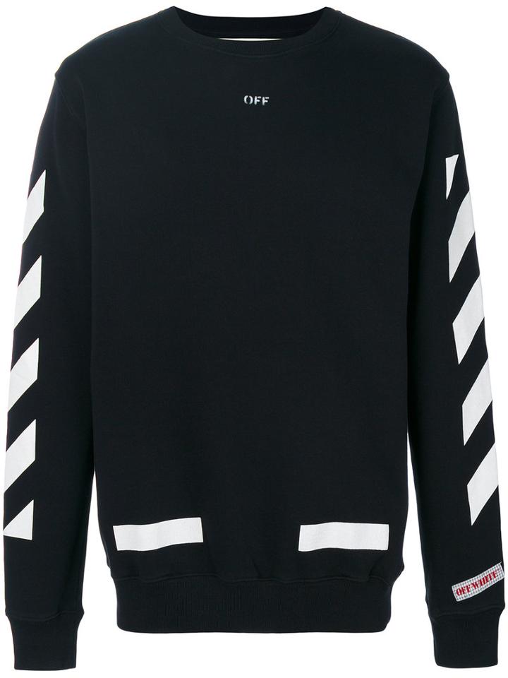 Off-white - Diagonals Sweatshirt - Men - Cotton - M, Black, Cotton