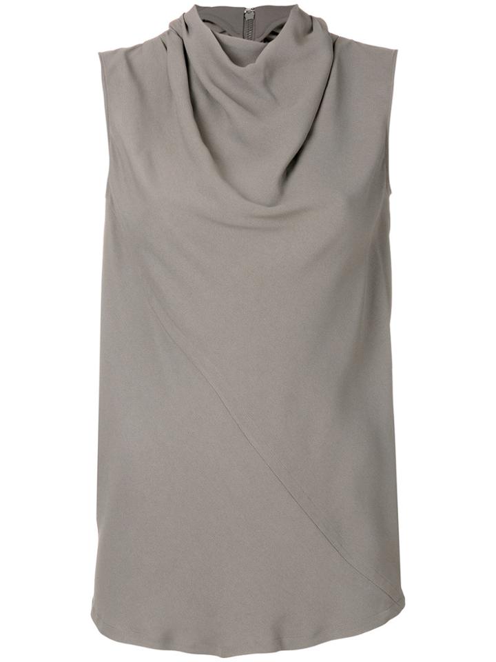 Rick Owens High Neck Tank Top - Grey