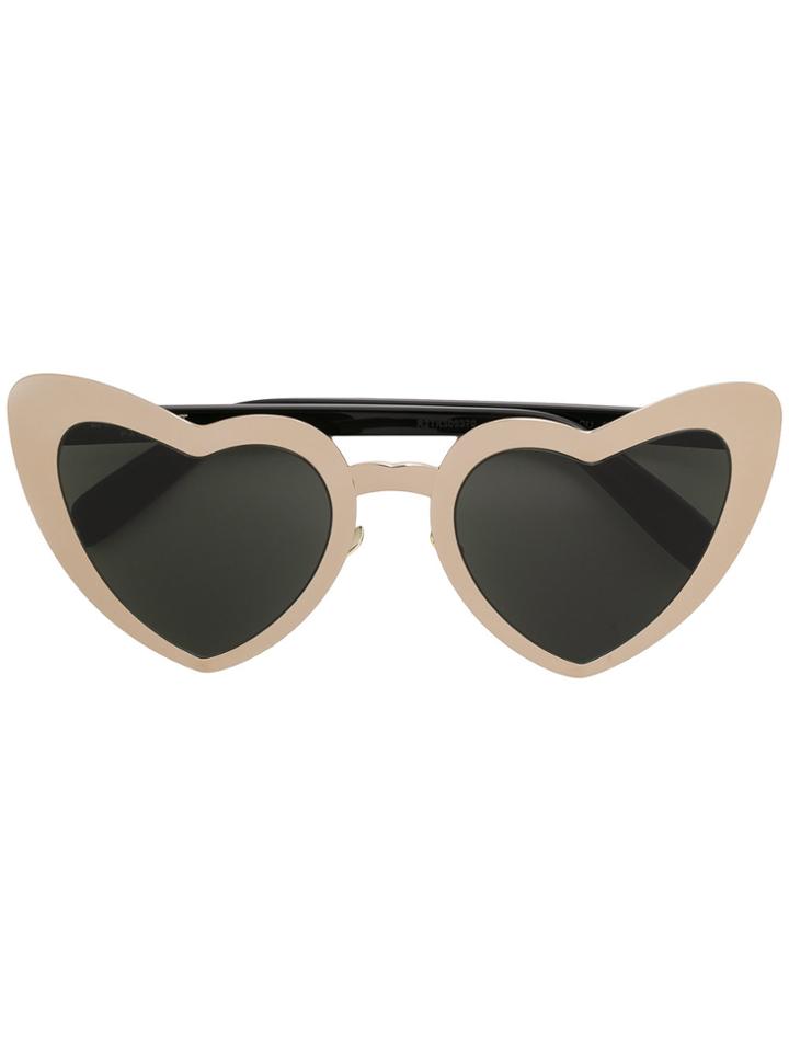 Saint Laurent Eyewear Heart Shaped Sunglasses - Black