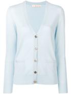 Tory Burch Buttoned Knitted Cardigan - Blue