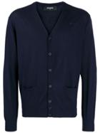 Dsquared2 Logo Embroidered Cardigan - Blue