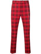 Garçons Infidèles Checked Slim Chinos - Red