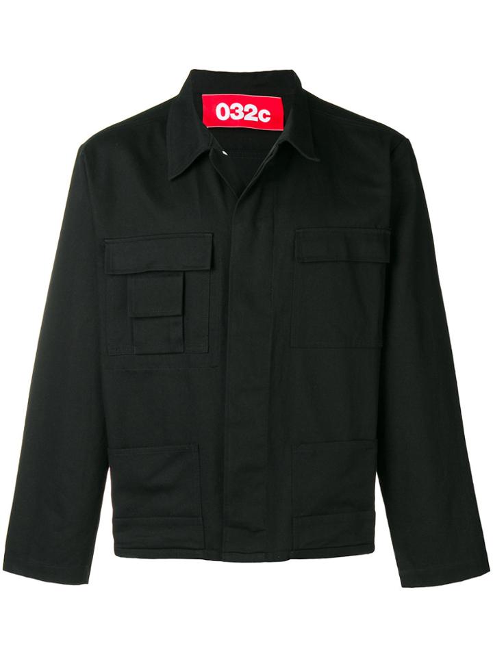 032c Asymmetric Pocket Jacket - Black