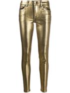Liu Jo Metallic Skinny Jeans - Gold