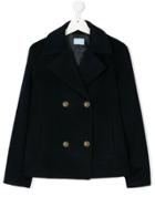 Lanvin Petite Double Breasted Coat - Blue