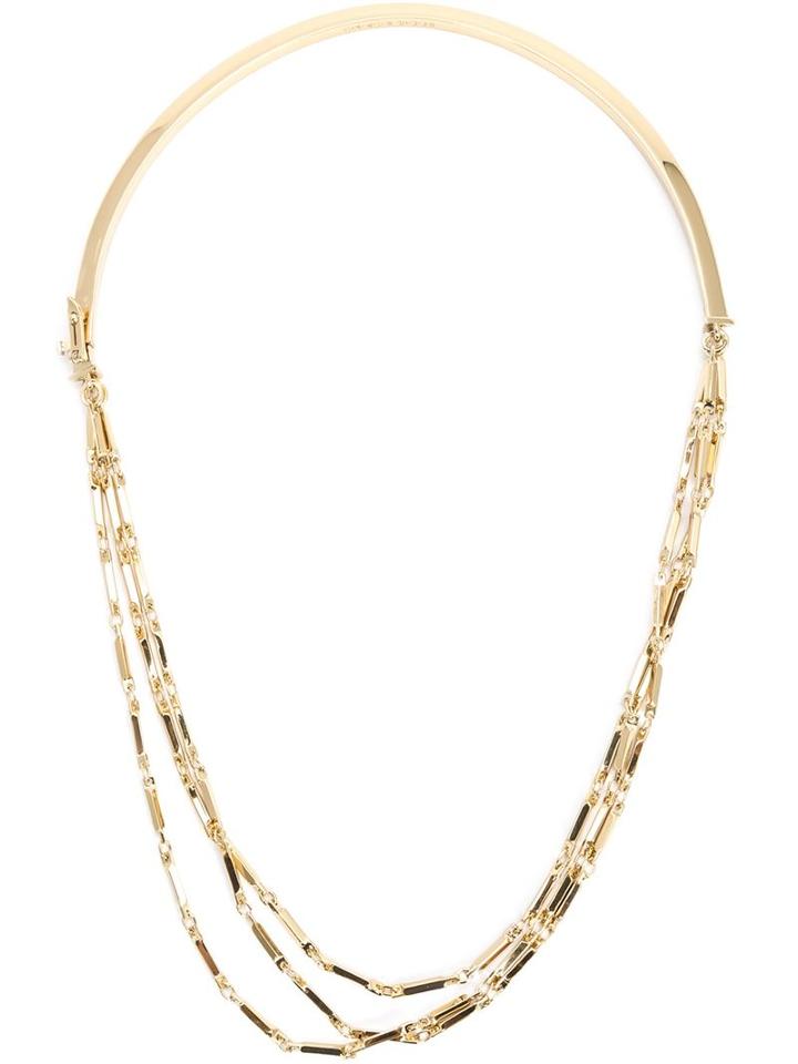 Eddie Borgo Multi Strand Bar Necklace, Women's, Metallic, Gold