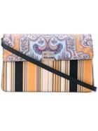 Etro - Paisley Striped Print Clutch - Women - Leather - One Size, Leather