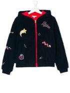 Little Marc Jacobs Patch Detail Hooded Jacket - Blue