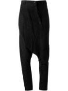Isaac Sellam Experience Drop Crotch Trousers, Women's, Size: 38, Black, Calf Leather/wool