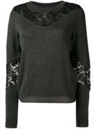 See By Chloé Lace Panel Sweater - Grey