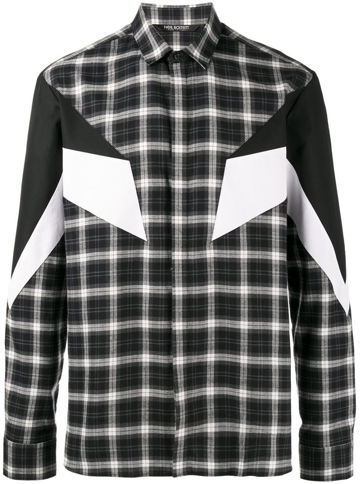 Neil Barrett - 'modernist' Plaid Shirt - Men - Cotton - 38, Cotton