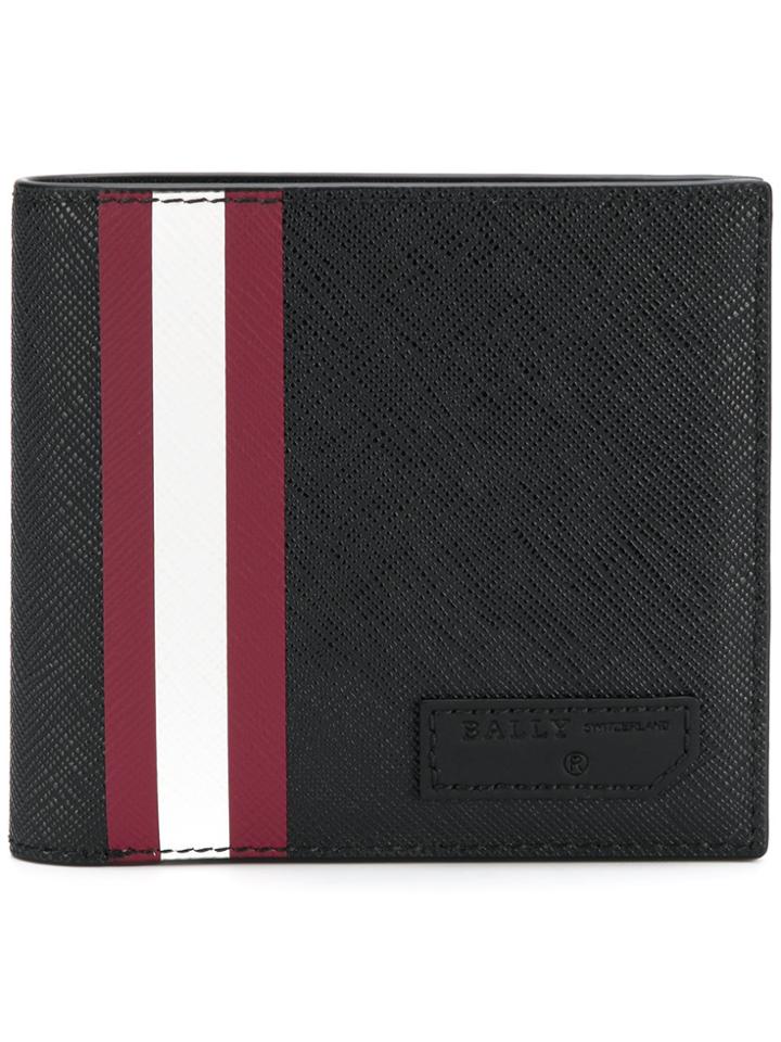 Bally Stripe Detail Wallet - Black