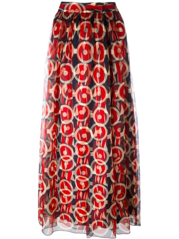 Marc Jacobs Circle Print Maxi Skirt - Blue