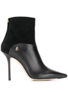 Jimmy Choo Beyla 100 Pointed Toe Boots - Black