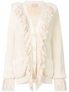 Christopher Kane Fringe Cardigan - White